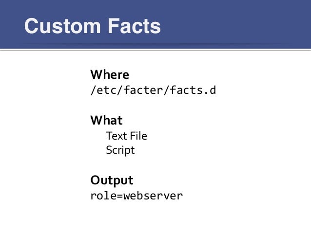 writing custom facts writing custom facts